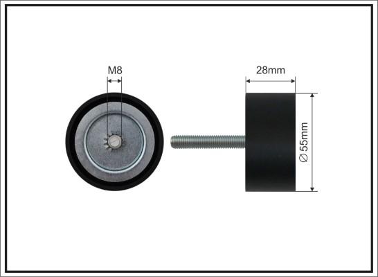 Caffaro 500656 - Poulie renvoi / transmission, courroie trapézoïdale à nervures droxauto.com