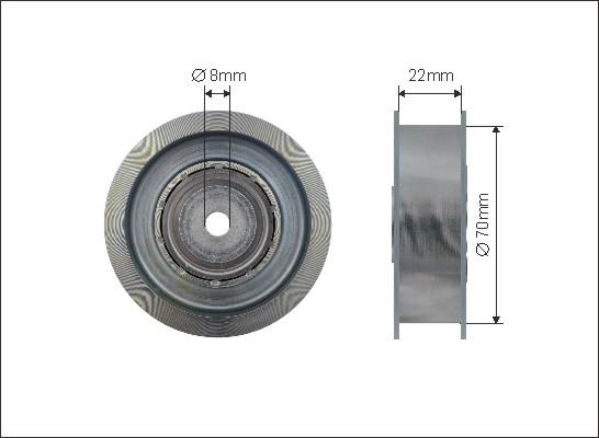 Caffaro 500094 - Poulie renvoi / transmission, courroie trapézoïdale à nervures droxauto.com