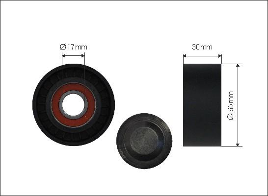 Caffaro 500258 - Poulie renvoi / transmission, courroie trapézoïdale à nervures droxauto.com