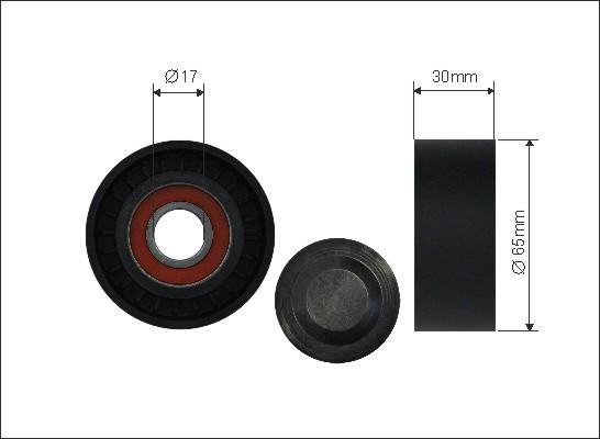 Caffaro 500214 - Poulie renvoi / transmission, courroie trapézoïdale à nervures droxauto.com