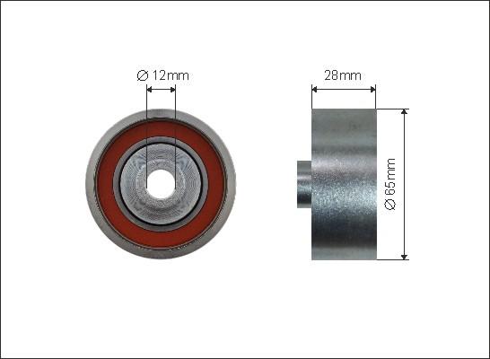 Caffaro 227-108 - Poulie renvoi / transmission, courroie trapézoïdale à nervures droxauto.com