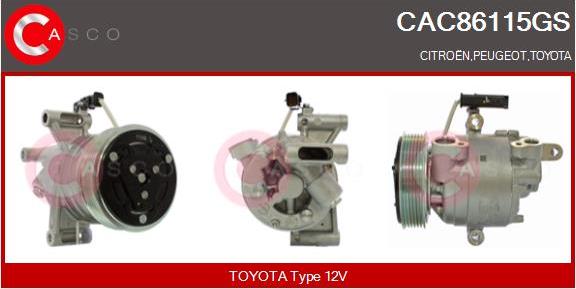 Casco CAC86115GS - Compresseur, climatisation droxauto.com