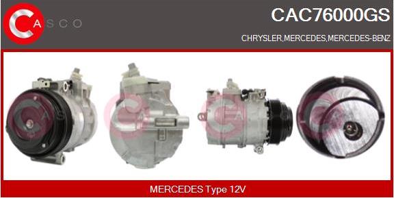 Casco CAC76000GS - Compresseur, climatisation droxauto.com