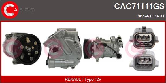 Casco CAC71111GS - Compresseur, climatisation droxauto.com