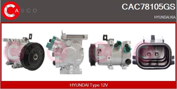Casco CAC78105GS - Compresseur, climatisation droxauto.com