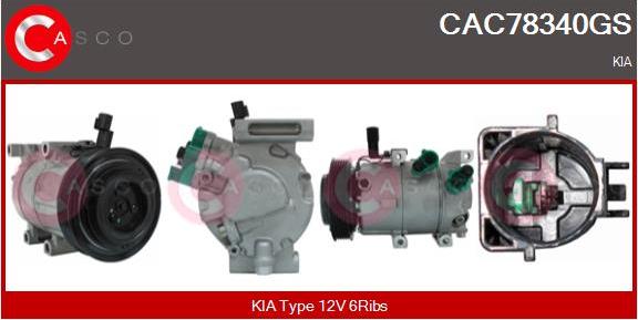 Casco CAC78340GS - Compresseur, climatisation droxauto.com