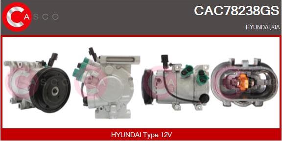 Casco CAC78238GS - Compresseur, climatisation droxauto.com