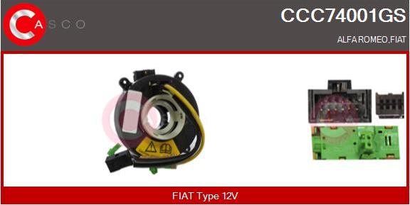 Casco CCC74001GS - Ressort tournant, Airbag droxauto.com