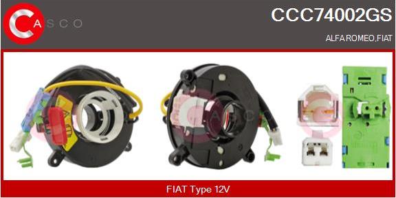 Casco CCC74002GS - Ressort tournant, Airbag droxauto.com