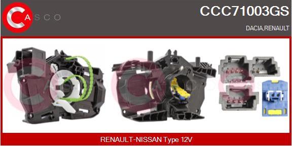 Casco CCC71003GS - Ressort tournant, Airbag droxauto.com