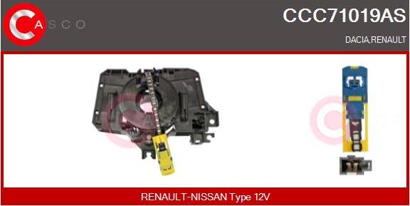 Casco CCC71019AS - Ressort tournant, Airbag droxauto.com