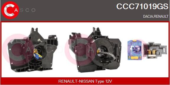 Casco CCC71019GS - Ressort tournant, Airbag droxauto.com