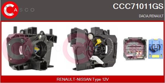 Casco CCC71011GS - Ressort tournant, Airbag droxauto.com