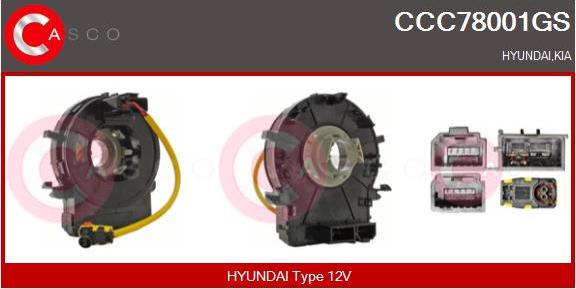 Casco CCC78001GS - Ressort tournant, Airbag droxauto.com