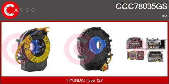 Casco CCC78035GS - Ressort tournant, Airbag droxauto.com