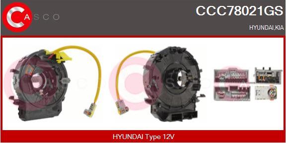 Casco CCC78021GS - Ressort tournant, Airbag droxauto.com