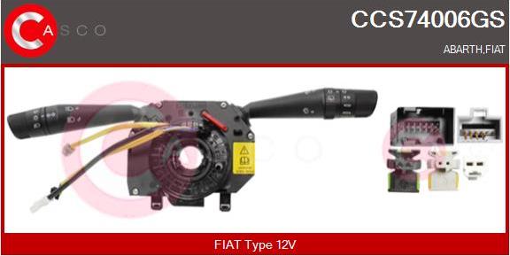 Casco CCS74006GS - Commutateur de colonne de direction droxauto.com