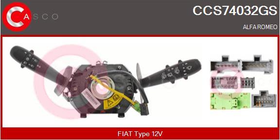 Casco CCS74032GS - Commutateur de colonne de direction droxauto.com