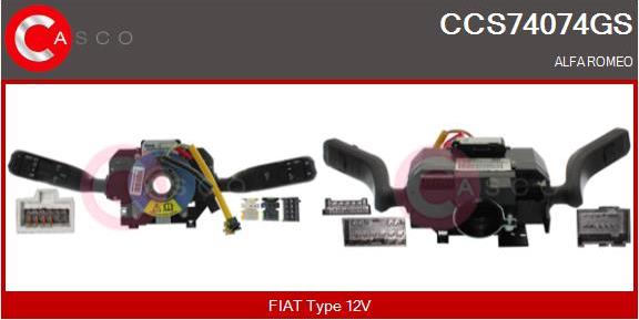 Casco CCS74074GS - Commutateur de colonne de direction droxauto.com