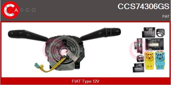 Casco CCS74306GS - Commutateur de colonne de direction droxauto.com