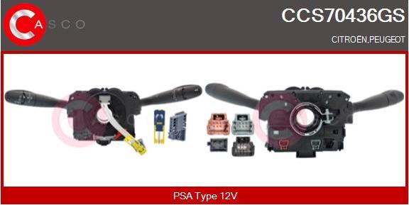 Casco CCS70436GS - Commutateur de colonne de direction droxauto.com