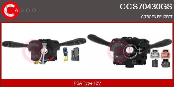 Casco CCS70430GS - Commutateur de colonne de direction droxauto.com