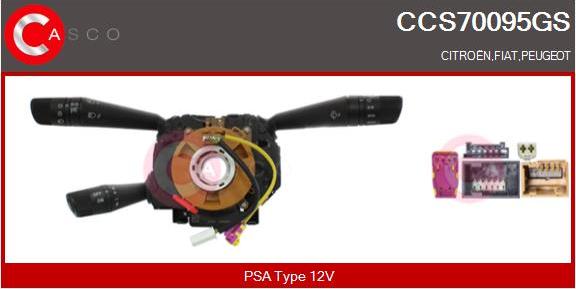 Casco CCS70095GS - Commutateur de colonne de direction droxauto.com