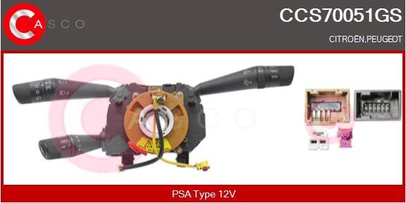 Casco CCS70051GS - Commutateur de colonne de direction droxauto.com