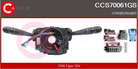 Casco CCS70061GS - Commutateur de colonne de direction droxauto.com