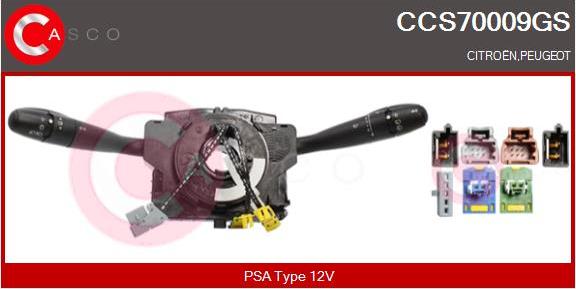 Casco CCS70009GS - Commutateur de colonne de direction droxauto.com