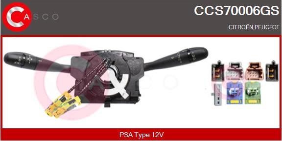 Casco CCS70006GS - Commutateur de colonne de direction droxauto.com