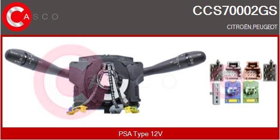 Casco CCS70002GS - Commutateur de colonne de direction droxauto.com