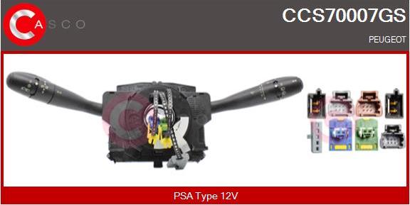 Casco CCS70007GS - Commutateur de colonne de direction droxauto.com