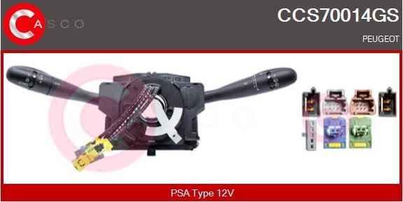 Casco CCS70014GS - Commutateur de colonne de direction droxauto.com