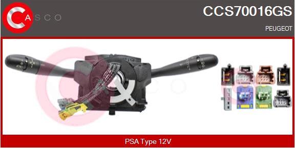 Casco CCS70016GS - Commutateur de colonne de direction droxauto.com