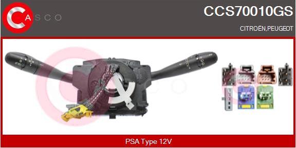 Casco CCS70010GS - Commutateur de colonne de direction droxauto.com