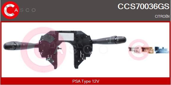 Casco CCS70036GS - Commutateur de colonne de direction droxauto.com