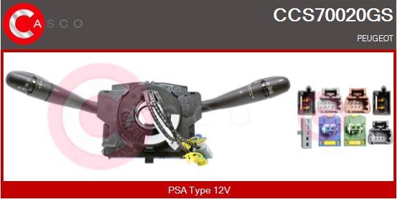Casco CCS70020GS - Commutateur de colonne de direction droxauto.com