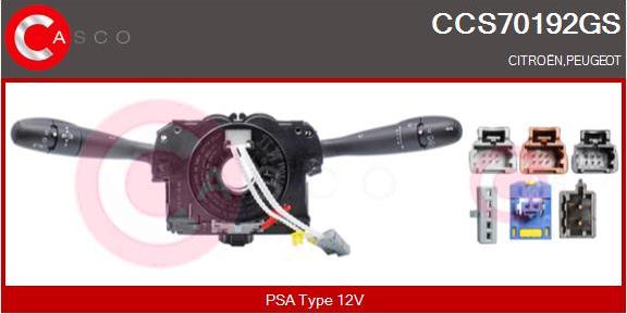 Casco CCS70192GS - Commutateur de colonne de direction droxauto.com
