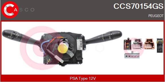 Casco CCS70154GS - Commutateur de colonne de direction droxauto.com