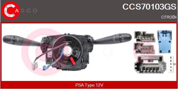 Casco CCS70103GS - Commutateur de colonne de direction droxauto.com