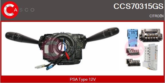 Casco CCS70315GS - Commutateur de colonne de direction droxauto.com