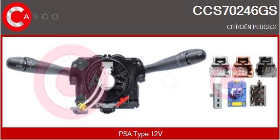 Casco CCS70246GS - Commutateur de colonne de direction droxauto.com