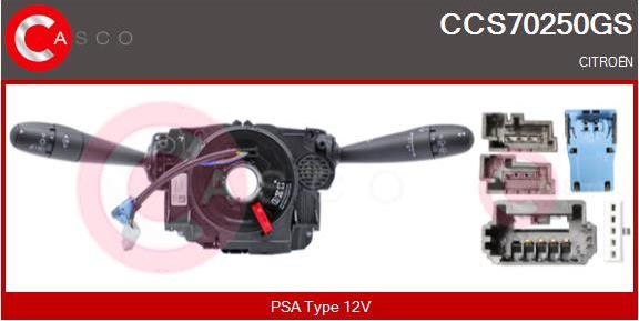 Casco CCS70250GS - Commutateur de colonne de direction droxauto.com
