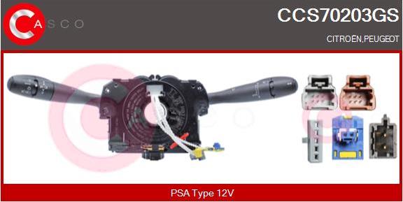 Casco CCS70203GS - Commutateur de colonne de direction droxauto.com