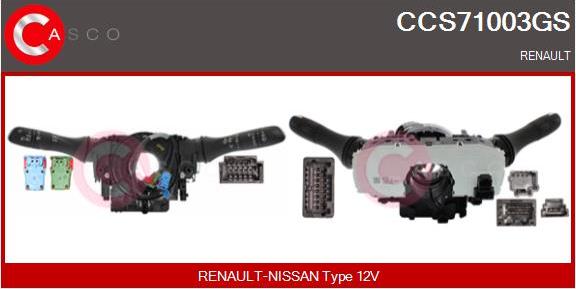 Casco CCS71003GS - Commutateur de colonne de direction droxauto.com