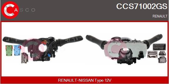 Casco CCS71002GS - Commutateur de colonne de direction droxauto.com