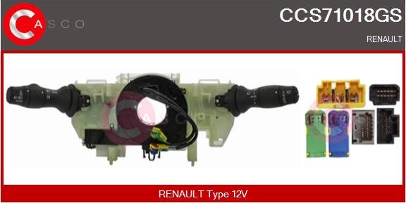 Casco CCS71018GS - Commutateur de colonne de direction droxauto.com