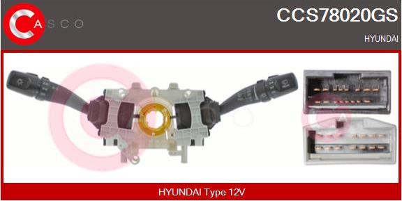 Casco CCS78020GS - Commutateur de colonne de direction droxauto.com