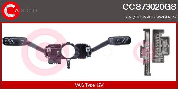 Casco CCS73020GS - Commutateur de colonne de direction droxauto.com